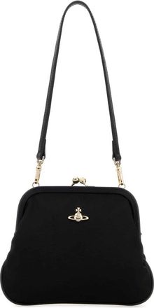 Vivienne Westwood Schoudertas van stof - Dames - Schoudertassen - Zwart - ONE Size - Tassen