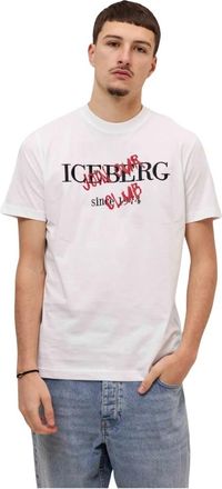 Iceberg 5D F010 Jersey T-Shirt - Heren - T-shirts - Wit - XL - Katoen - Tops