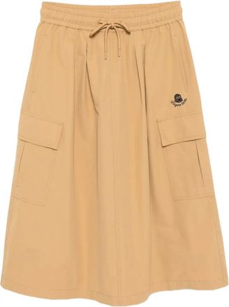 Fingercroxx Shorts con logo ricamato - Toni neutri