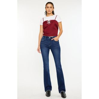 Kancan Gale Essentials High Rise Skinny Bootcut Jeans in Dark Wash at Nordstrom, Size 24