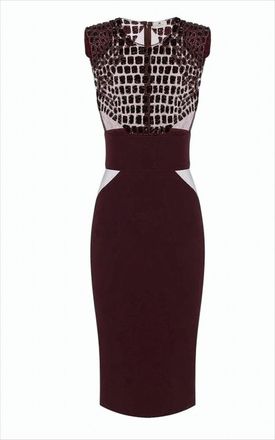 Elisabetta Franchi Lightweight Crepe Midi Dress With Structured Shoulders
