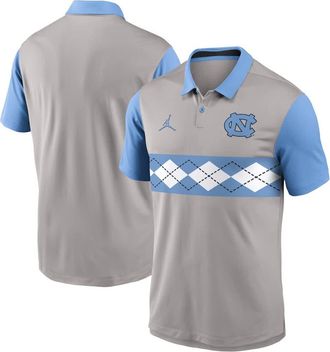 Jordan Brand Mens Jordan Brand Gray/Carolina Blue North Carolina Tar Heels Vapor Dri-FIT Polo at Nordstrom, Size Xx-Large
