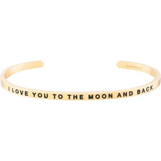 Mantra To The Moon And Back bracelet in Yellow Gold at Nordstrom