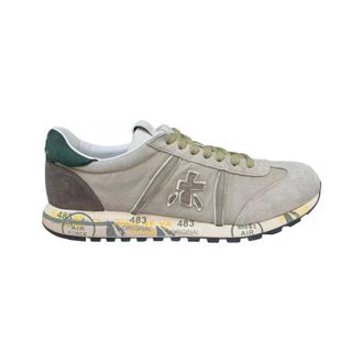 Premiata Sneakers, male, Gray, Size: 13 US Lucy Grey Green Heel Sneakers