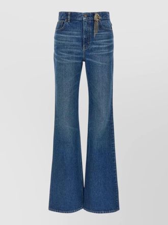 Chlo&eacute; high-rise cotton slightly flared jeans