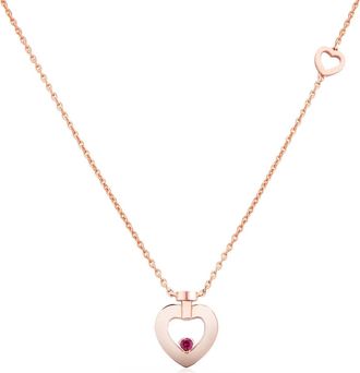 Fred Perry Pretty Woman 18k Rose Gold Heart Necklace