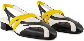Carel Womens Sling Back Peachy - Carel Cotton Black Shoes Flat-Shoes