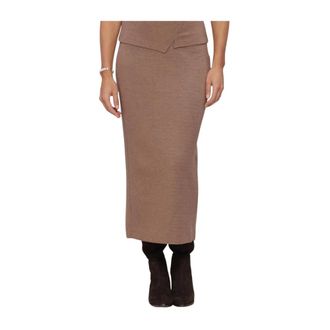 Inwear Rokken, Dames, Bruin, XS, Leer, Dames Rokken Aidaiw Melange Skirt