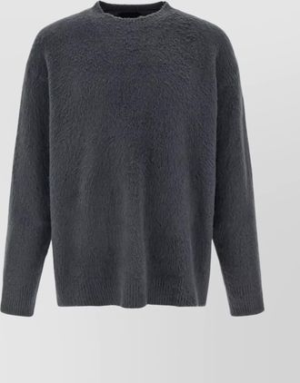 Roberto Collina crew neck shearling cotton sweater