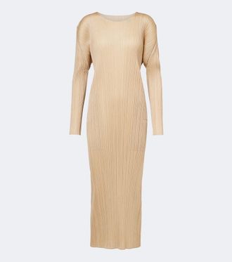 Pleats Please Issey Miyake Vestido midi Monthly Colors: October plisado