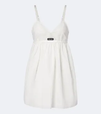 Miu Miu Pantalones rectos de terciopelo plisados
