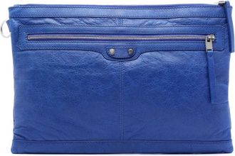 Balenciaga Pre-owned Clutches, female, Blue, Size: ONE SIZE Pre-owned Vintage Leather Clutch Bag