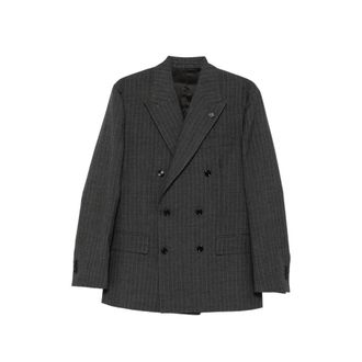 Lardini Pinstripe-pattern Double-breasted Blazer