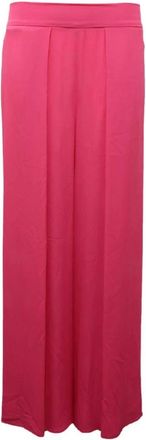 Marella Zijdenmix Palazzo Broek - Dames - Wijde Broeken - Roze - S - Broeken