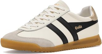 Gola Torpedo Leather Womens Shoes White/Black/Gold : 7.5 B - Medium