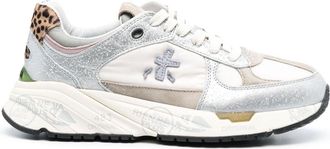 Premiata Mased colour-block panelled sneakers - women - Calf Leather/Calf Leather/Rubber - 38 - Grey