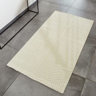 Nazar Rugs Alfombra en relieve crema - 80x150