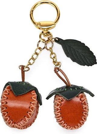 OLD TREND Simi Genuine Leather Mini Fruit Key Charm in Caramel at Nordstrom