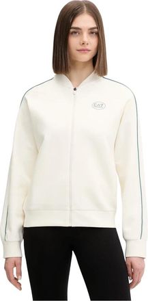 Emporio Armani Zip-Through Sweatshirt - Dames - Vesten met rits - Beige - M - Katoen - Hoodies & sweatvesten