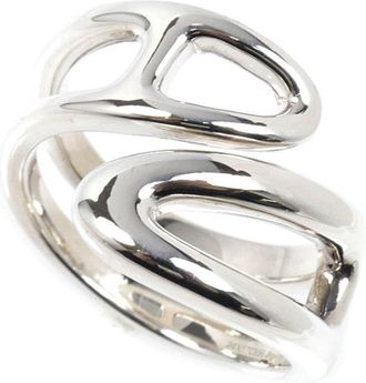 Herm&egrave;s Silver 925 Band Ring (Pre-Owned)