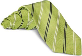 Guy Laroche Gestreepte zijden stropdas - Groen