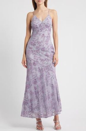 Rare London Devor&eacute; Bias Cut Slipdress in Lilac at Nordstrom Rack, Size Medium