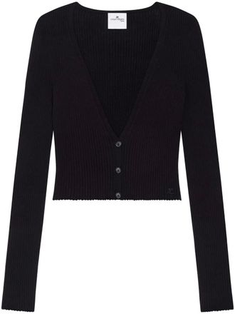 Courrèges Sola Light cardigan - women - Merino/Cotton - S - Black