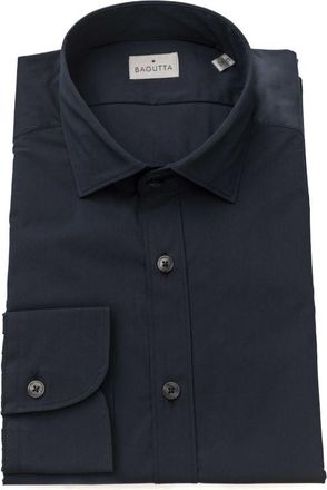Bagutta Blue Cotton Mens Shirt