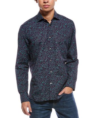 Robert Talbott Reynolds Floral Linen-Blend Shirt