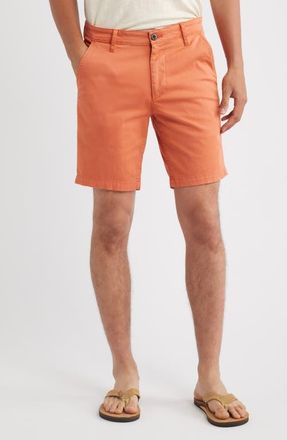AG - Adriano Goldschmied Wanderer 8.5-Inch Stretch Cotton Chino Shorts in Orange Spritz at Nordstrom, Size 29