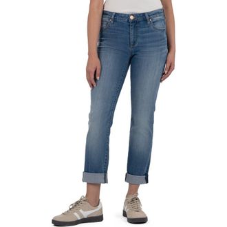 Kut from the Kloth Catherine Mid Rise Boyfriend Jeans in Incandescent at Nordstrom, Size 10