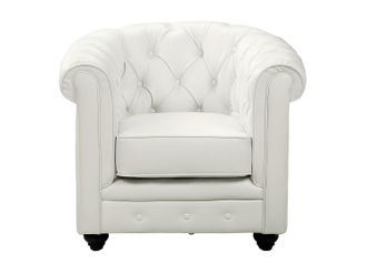 Vente-Unique Poltrona CHESTERFIELD in similpelle Bianca