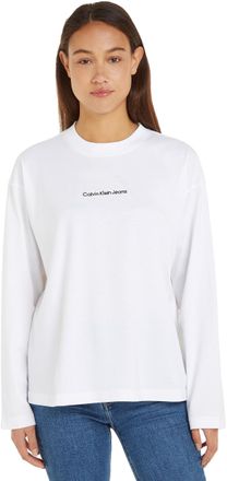 Calvin Klein L/S Knit Tops White (Bright White)