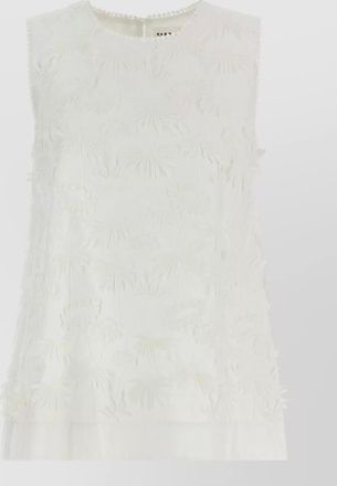 P.A.R.O.S.H. cotton embroidered sleeveless blouse