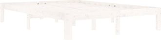 vidaXL Estructura De Cama Sin Colch&oacute;n Madera Pino Blanco 140x200 Cm Vidaxl
