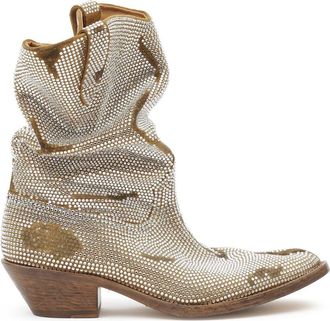 Maison Margiela Tabi 55mm slouchy Western boots - women - Calf Leather/Calf Leather/Polyvinyl Nitrate (PVN)/Elastane - 37 - Neutrals