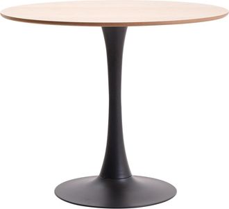 Nordlys Mesa de comedor redonda para 4 personas en accaio e madera