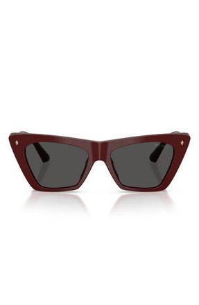 Jimmy Choo London 53mm Cat Eye Sunglasses in Cranberry/dark Grey at Nordstrom