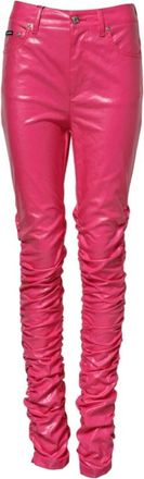 Dolce & Gabbana Roze Skinny Katoen Denim Jeans - Dames - Skinny Jeans - Roze - S - Katoen - Jeans