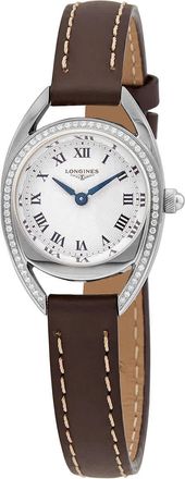 Longines Equestrian Quartz Diamond Silver Guilloche Dial Ladies Watch L6.135.0.71.2