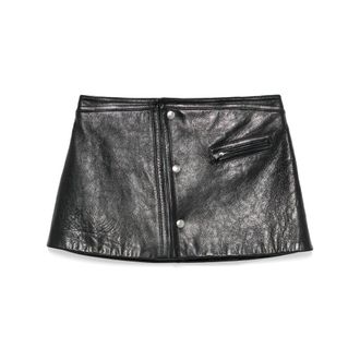 Prada Leather Miniskirt