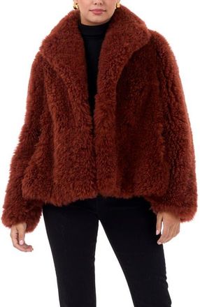 Gorski Genuine Shearling Jacket with Detachable Belt in Caramel at Nordstrom, Size X-Small