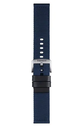 Tissot 22mm Fabric Watch Strap in Blue at Nordstrom