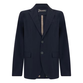 Herno Heren, Jassen, Blauw, Maat: 2XL Katoen