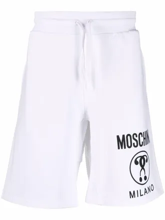 Moschino Trainingsshorts met logoprint - Wit