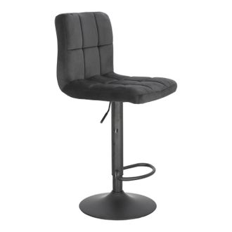 OEM Silla De Bar Ajustable Dafne Vic, Terciopelo Negro
