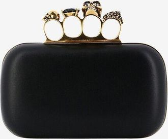 Alexander McQueen Glattleder-Clutch Knuckle