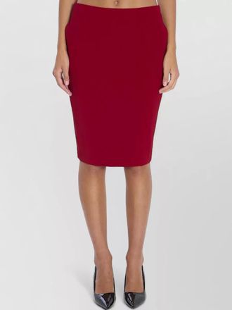 Saint Laurent satin pencil skirt mid rise waist