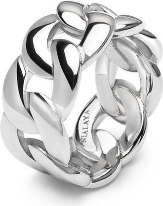 Nialaya Chain Ring in Silver at Nordstrom, Size 10