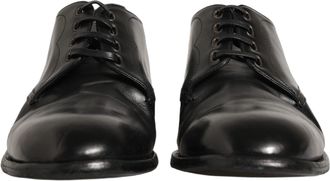 Dolce & Gabbana Calfskin Leather Derby Shoe - Black